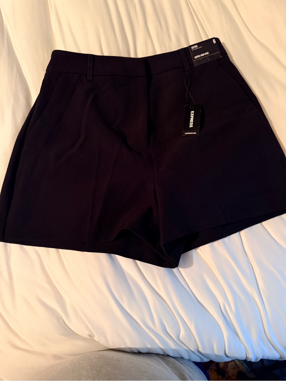 Express Tailored Black High-Rise Women's Shorts